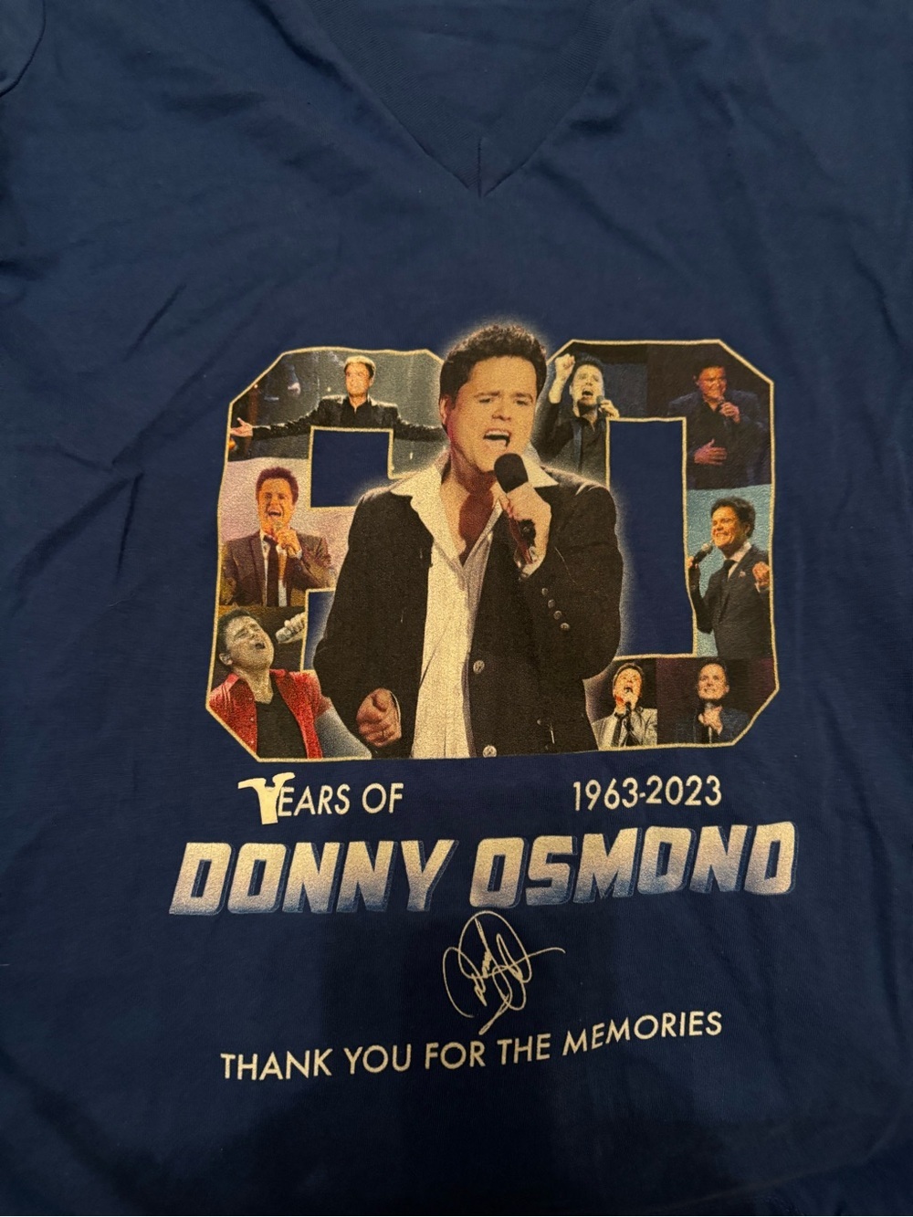 Donny Osmond 60th Anniversary Blue Graphic Tee M